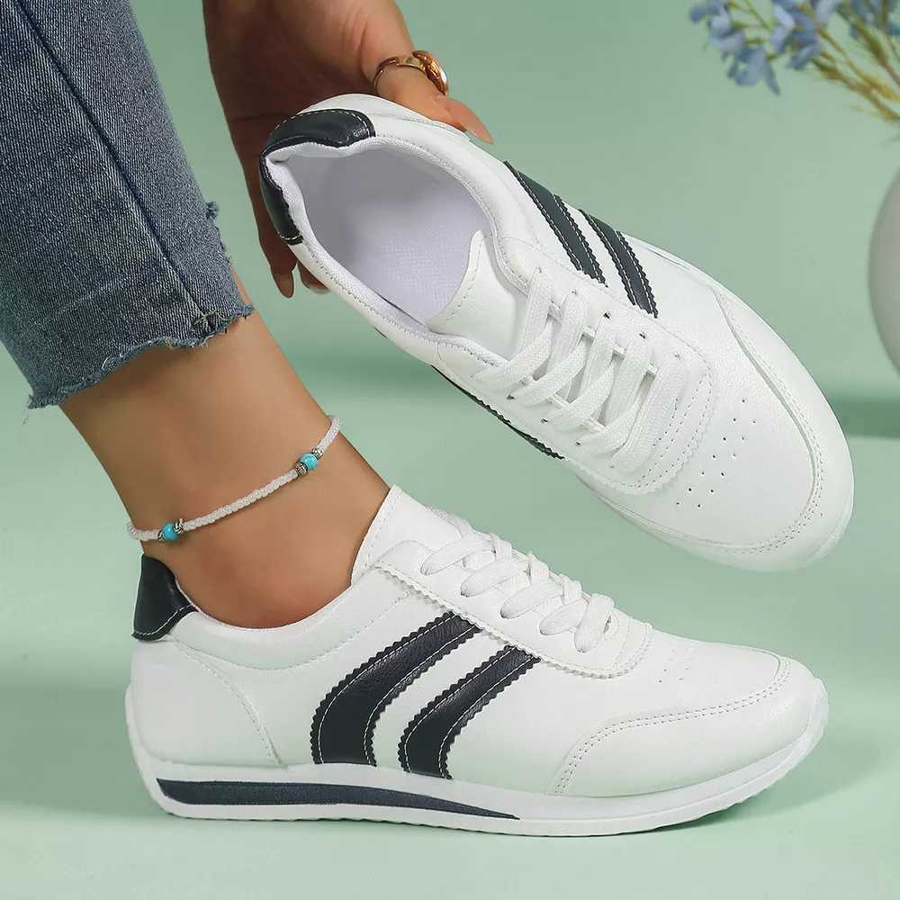 Round Toe Lace Up Sneakers, image 4