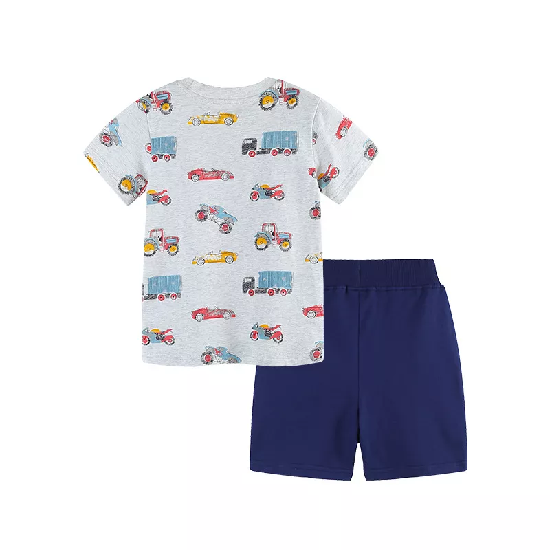 Children's Vehicle Print T-Shirt and Shorts Set, image 4