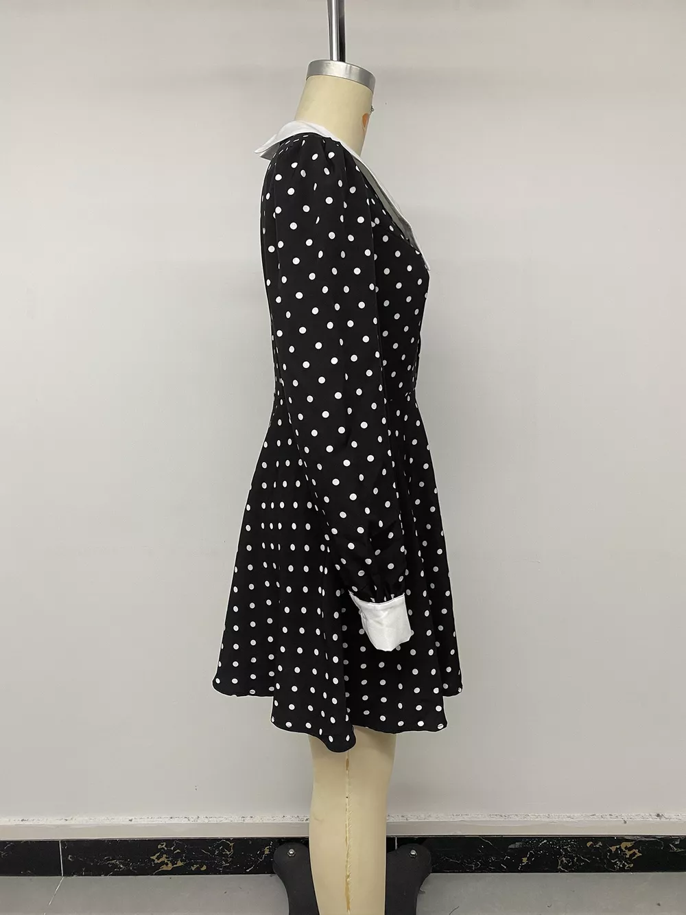 Polka Dot Peter Pan Collar Dress, image 7