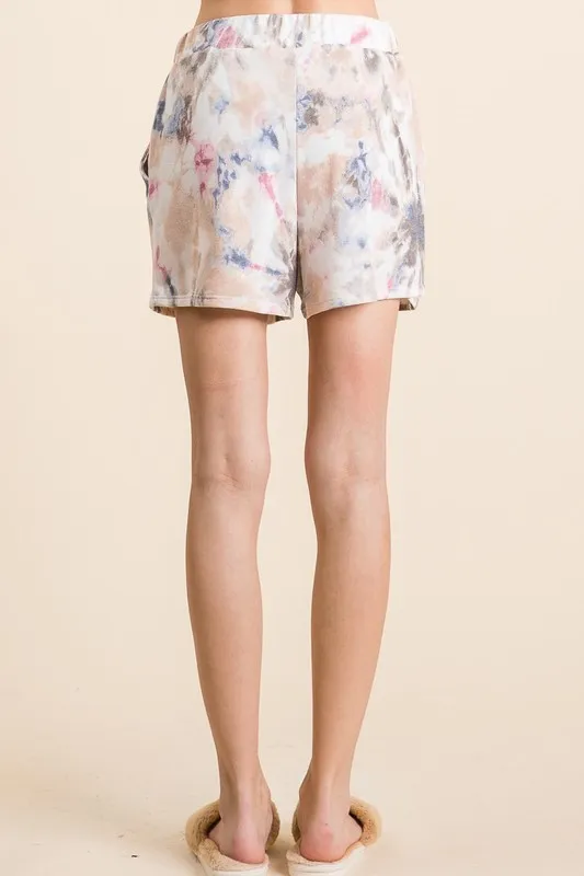 Tie Dye Terry Shorts with Drawstring, image 5