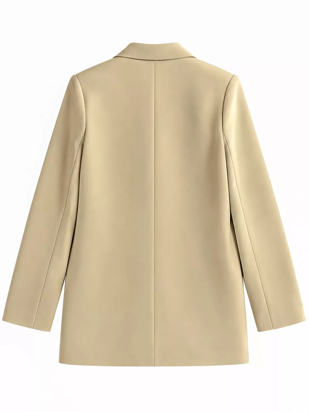 Full Size Minimalist Double-Breasted White Blazer Plus Size, image 34