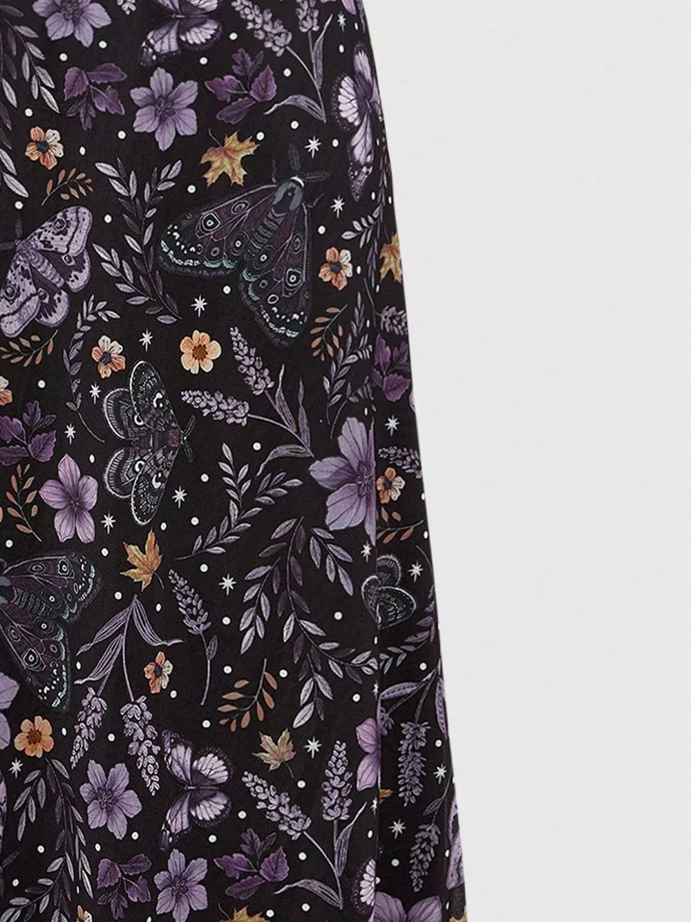 Floral Print Flowy Midi Skirt, image 4