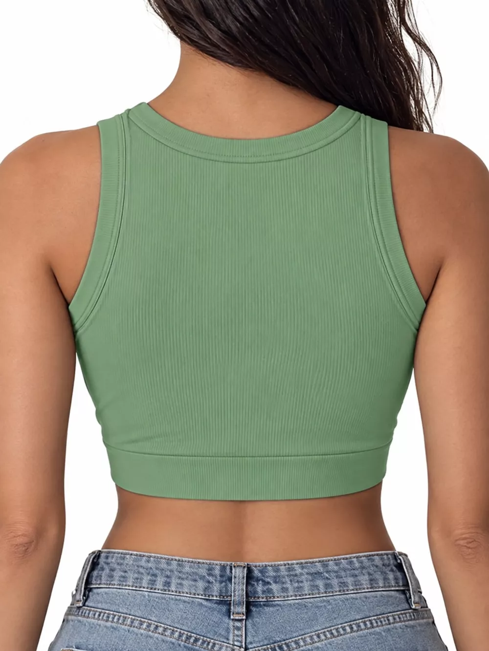 Full Size Ribbed Knit Slim-Fit Tank Top Plus Size, image 40