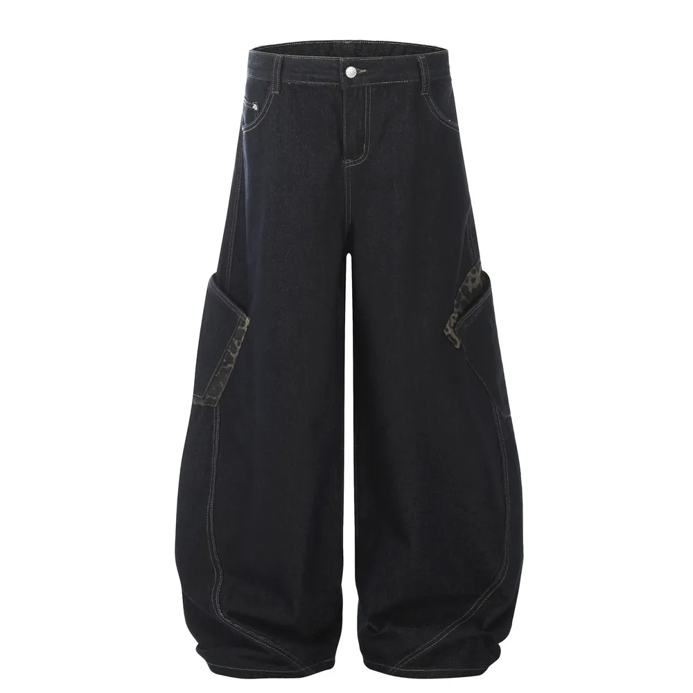 Men's Wide Leg Cargo Jeans
