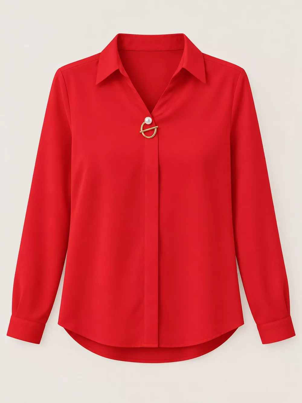 Long Sleeve Satin Blouse, image 18