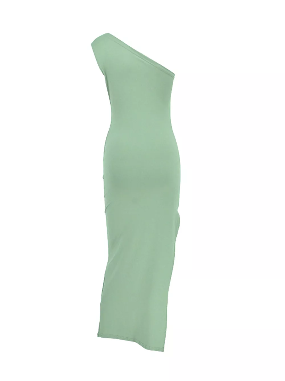 One-Shoulder Ruched Bodycon Slit Dress, image 12