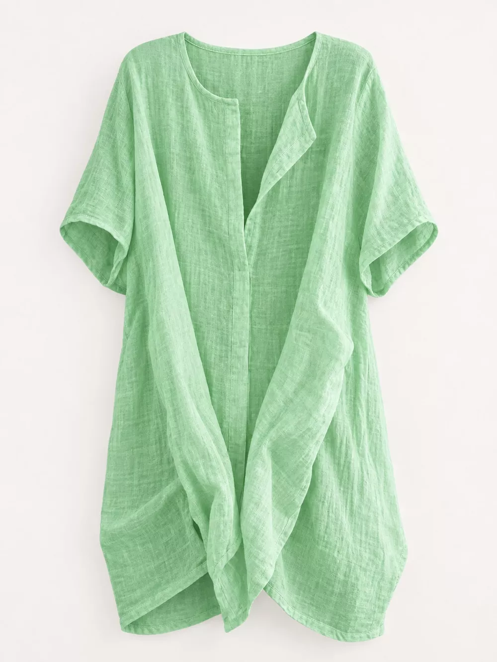 Full Size Casual Loose Fit Beach Short Sleeve Shirt Plus Size, image 17