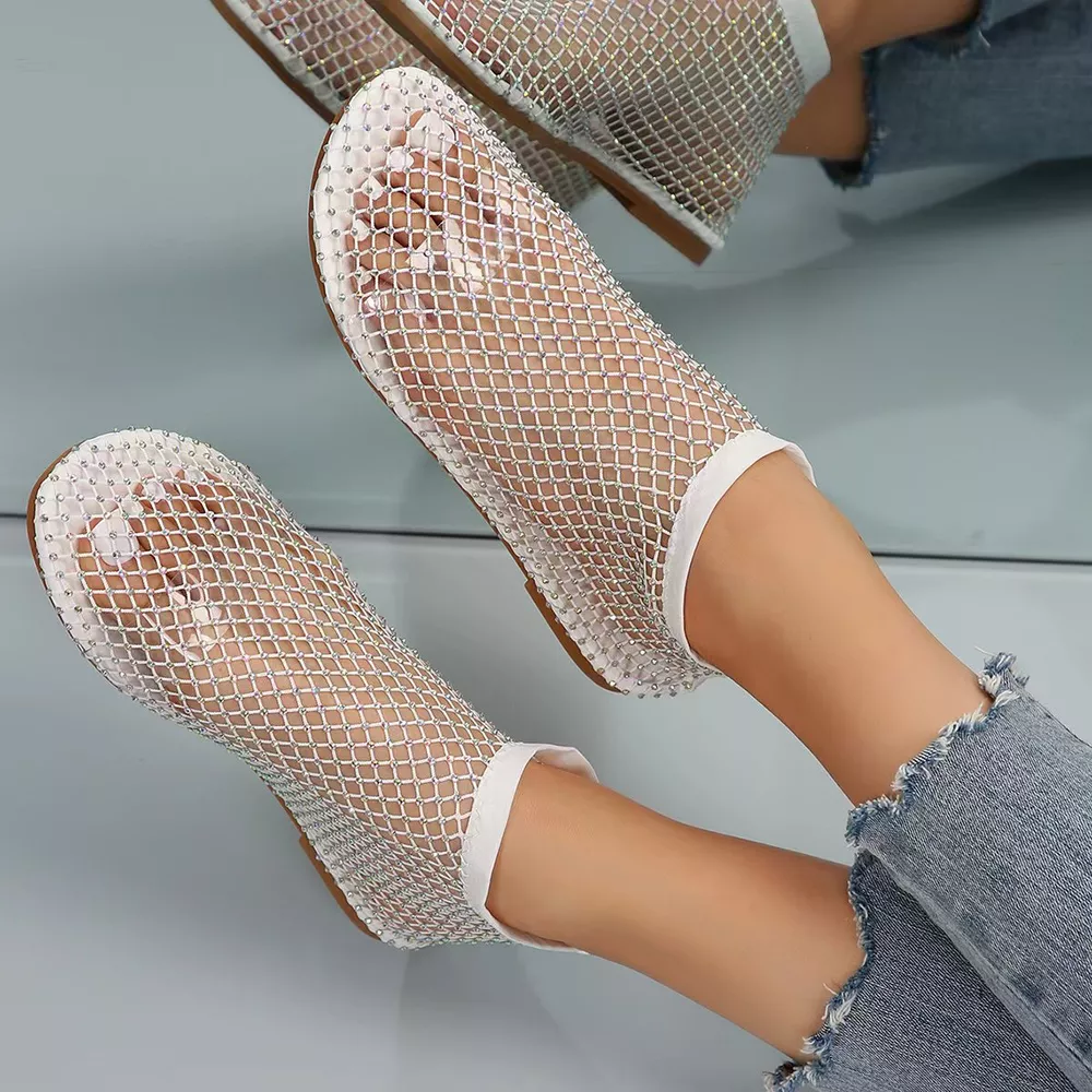 Rhinestone Round Toe Sandals, image 8
