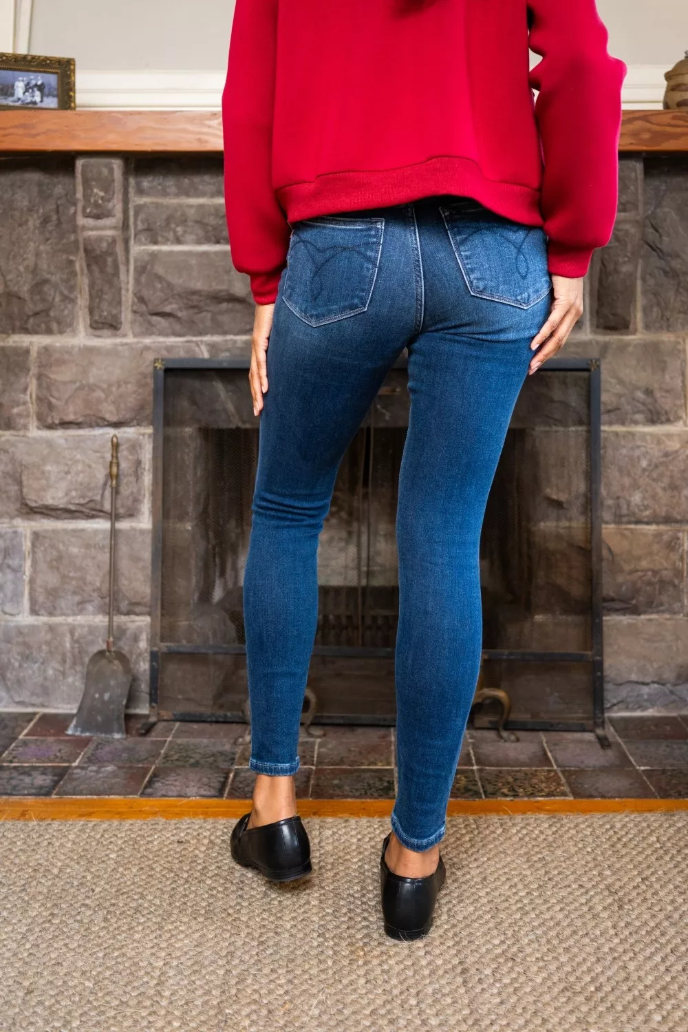 Full Size Washed Thermal Skinny Jeans Plus Size, image 18