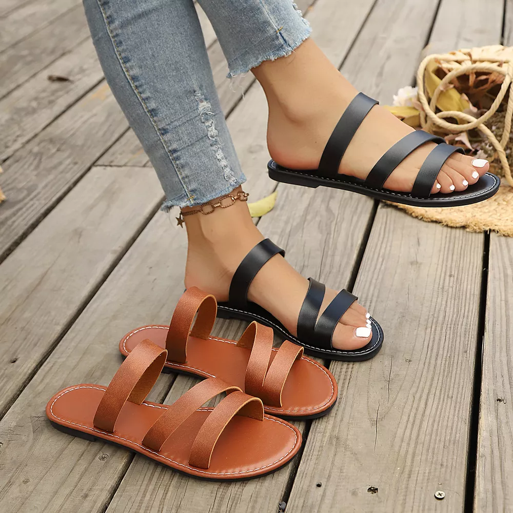 Open Toe Flats Sandals, image 2