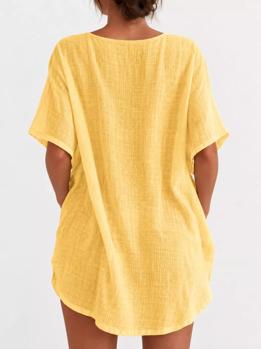 Full Size Casual Loose Fit Beach Short Sleeve Shirt Plus Size, image 8