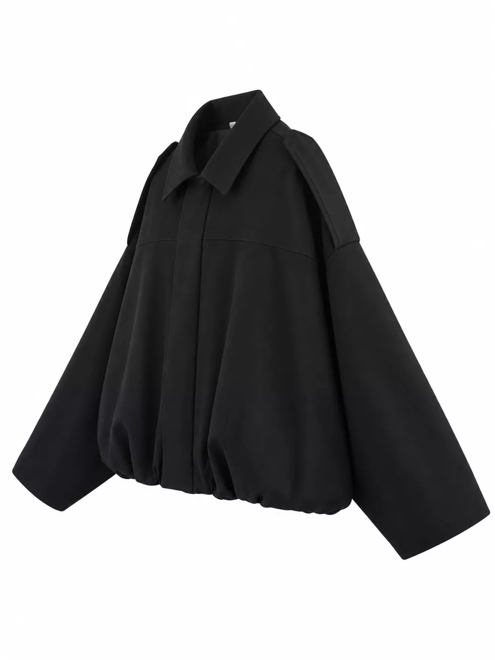 Elastic Hem Batwing Sleeve Jacket, image 4