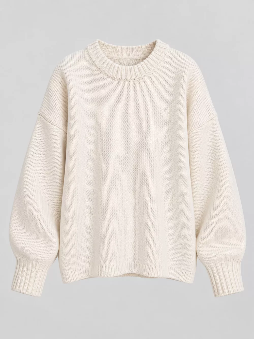 Round Neck Dropped Shoulder Sweater, image 5