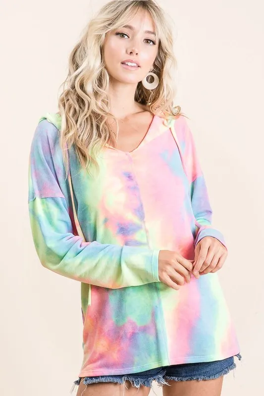 Tie Dye Terry Long Sleeve Hoodie, image 10