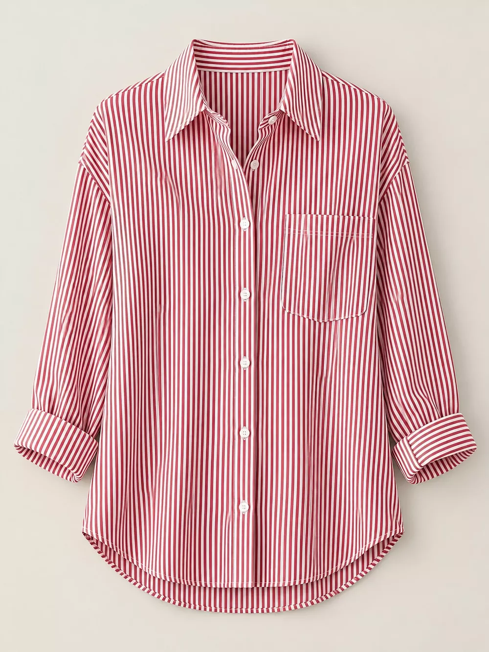 Full Size Striped Button-Down Long Sleeve Shirt Plus Size, image 50
