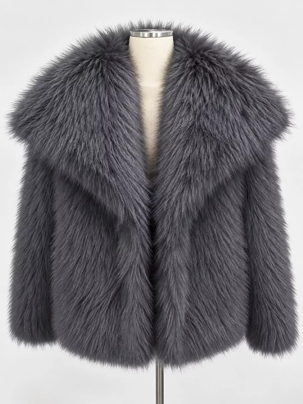 Fox Fur Collar Winter Outerwear, image 16