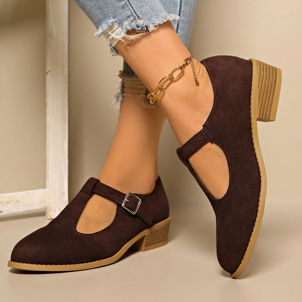 Classic Suede Block Heel Slip-Ons, image 7
