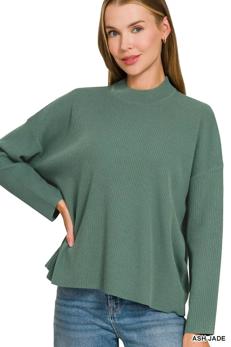 Zenana Viscose Sweater Top & Pants Set, image 2
