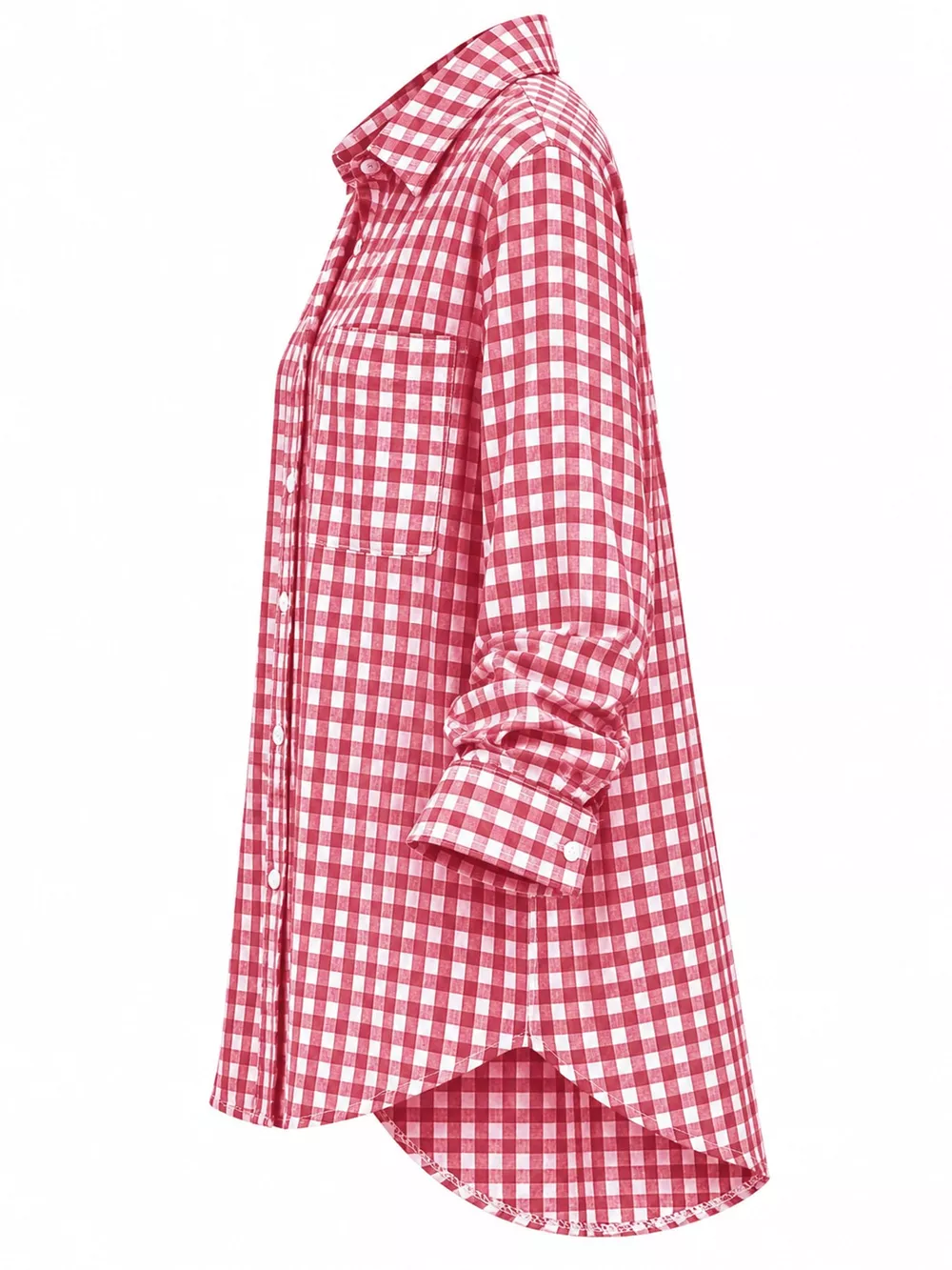 Plus Size Plaid Button-Down Long Sleeve Shirt, image 2