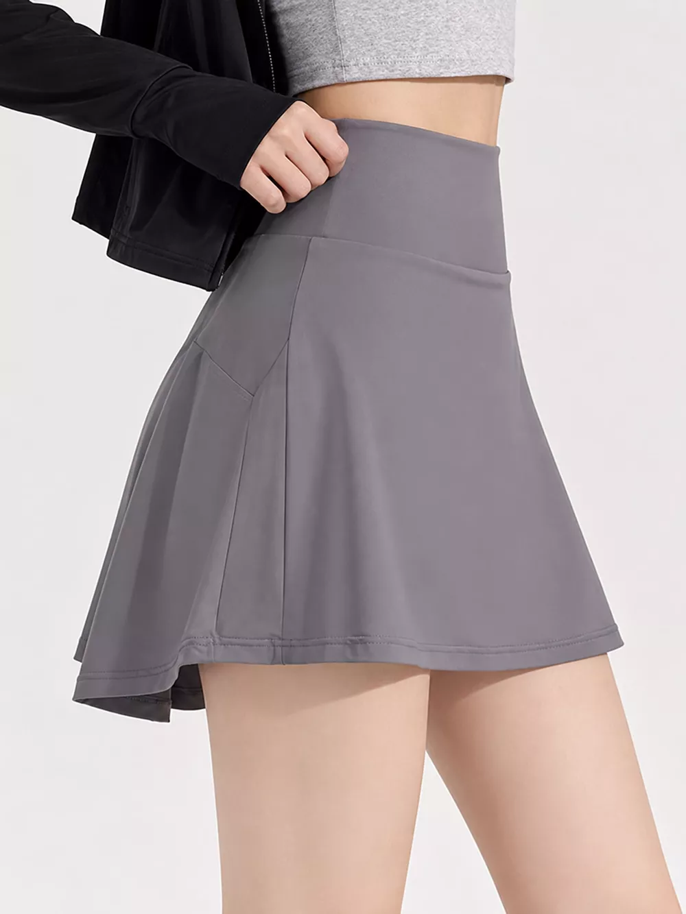 High-Waisted Pleated Active Skirt, image 16