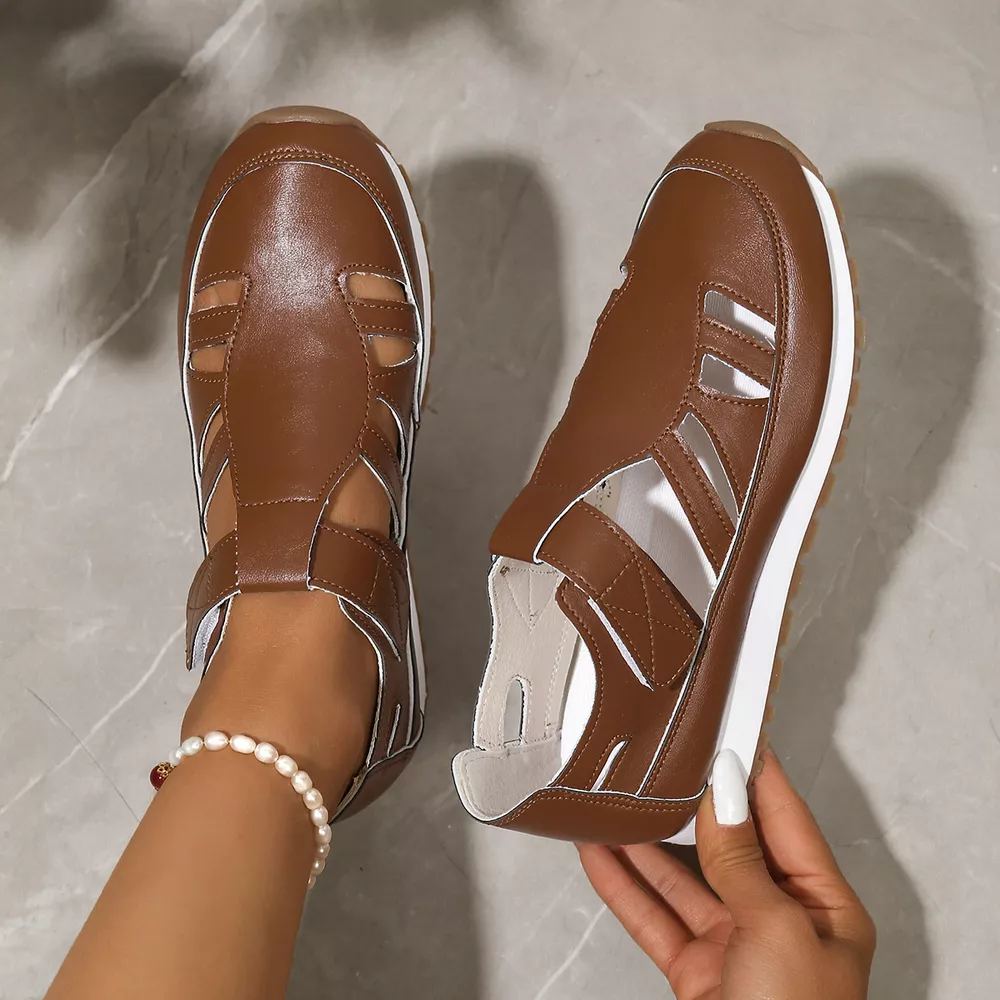 Round Toe Cutout Sandals, image 5