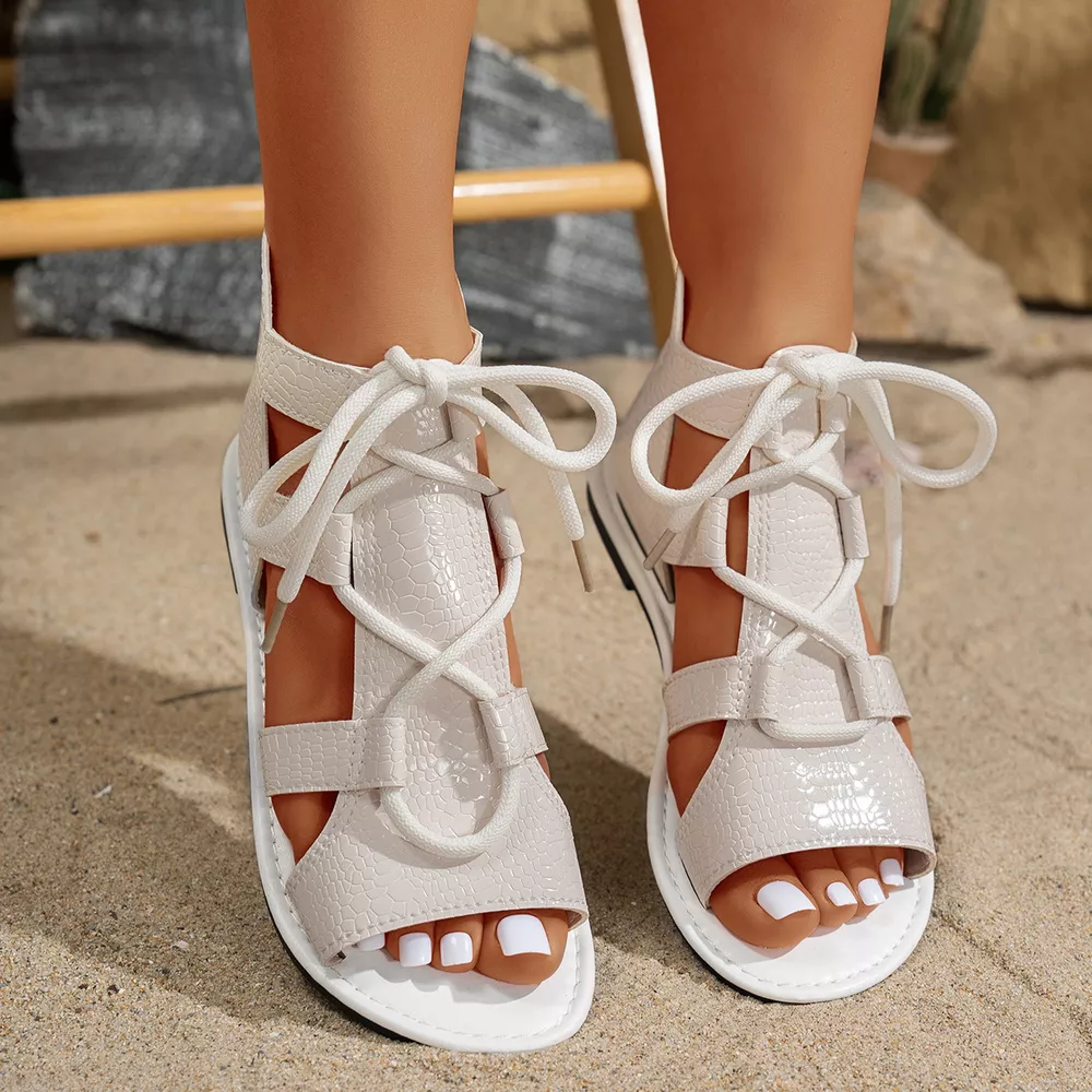 Open Toe Flats Sandals, image 5