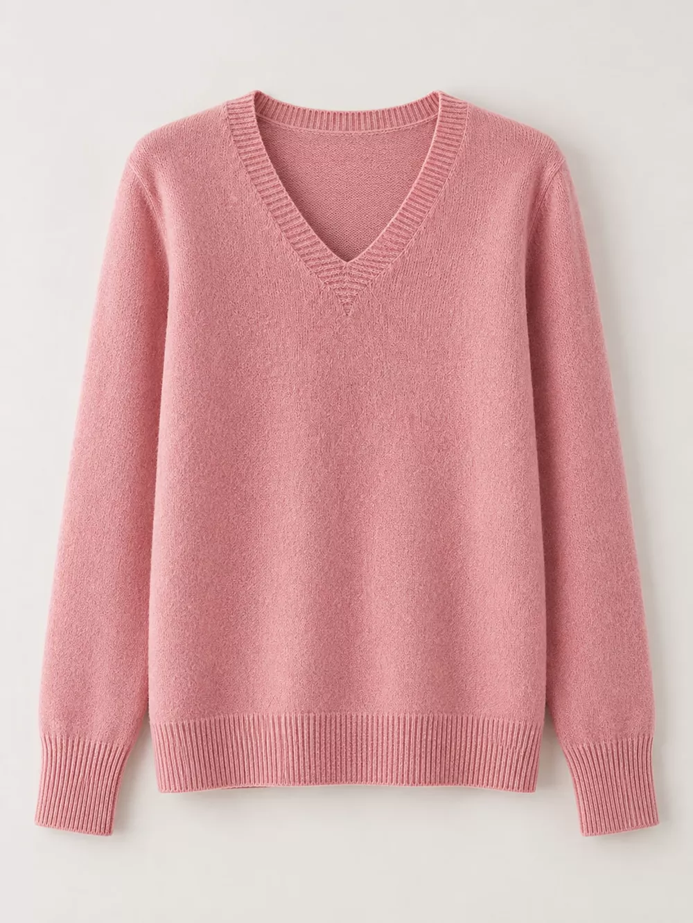 V-Neck Solid Color Sweater, image 7