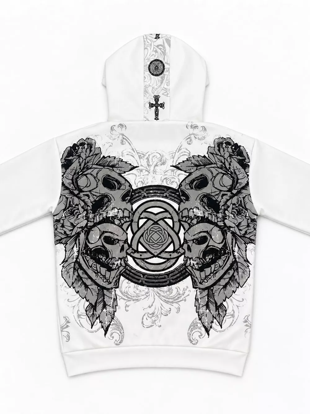 Halloween Gothic Graphic Zip-Up Hoodie, image 15