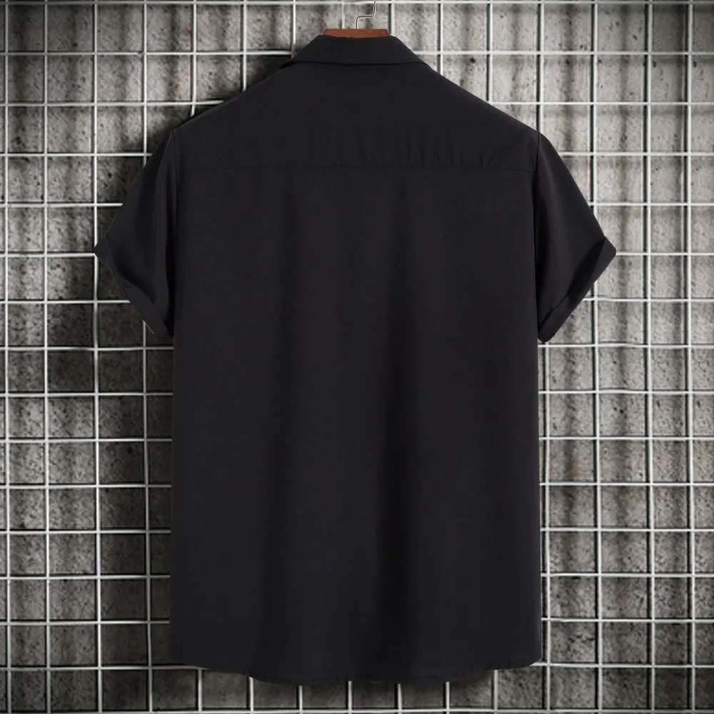 Men's Plus Size Button Up Short Sleeve Shirt, image 2