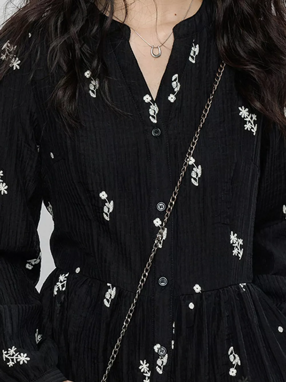 Floral Long Sleeve Mini Dress, image 6