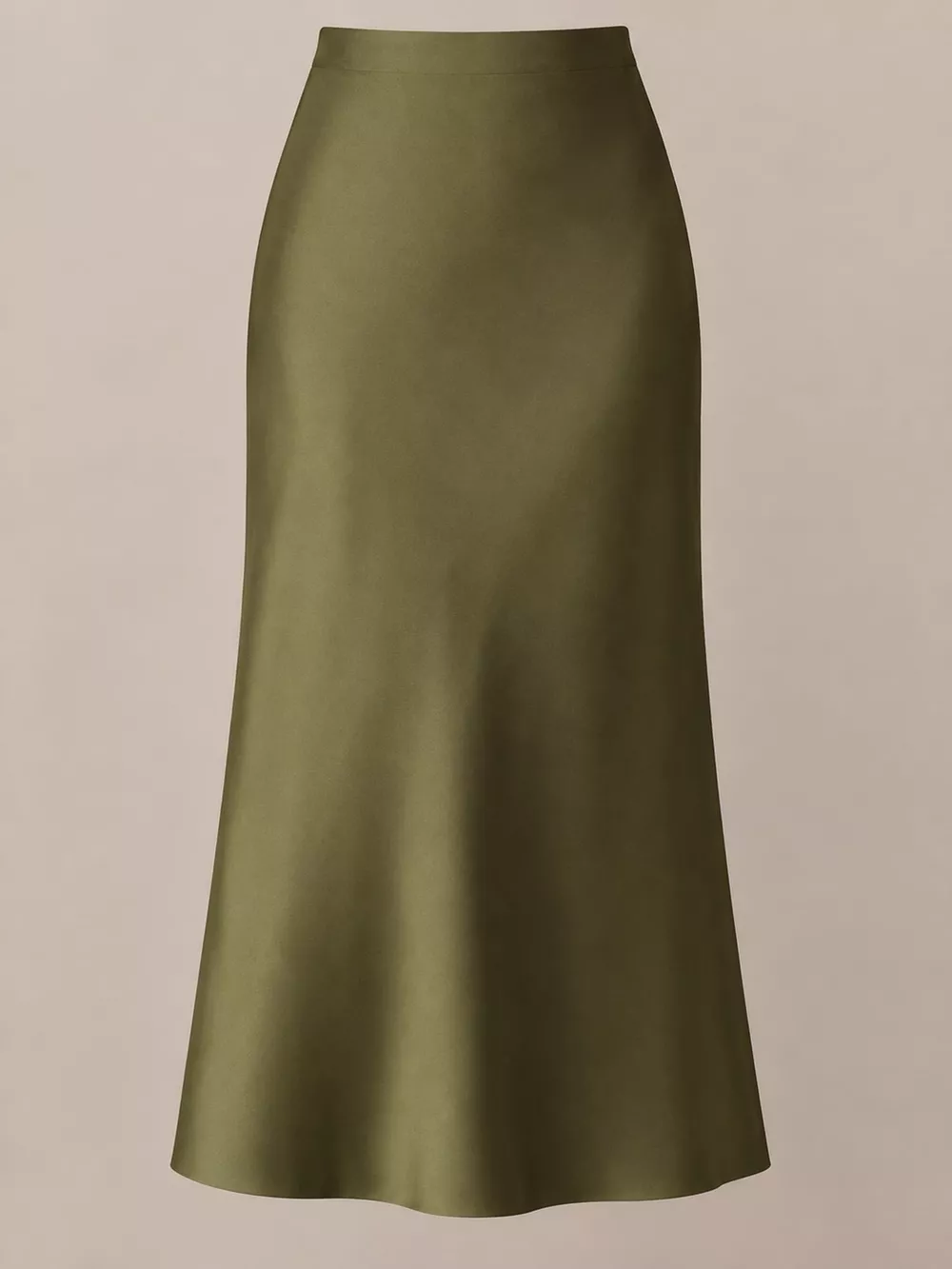 High-Waisted Satin Midi Skirt, image 16