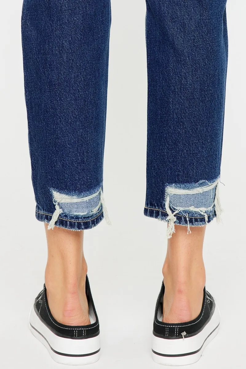 High Rise Distressed Mom Fit Jeans, image 11