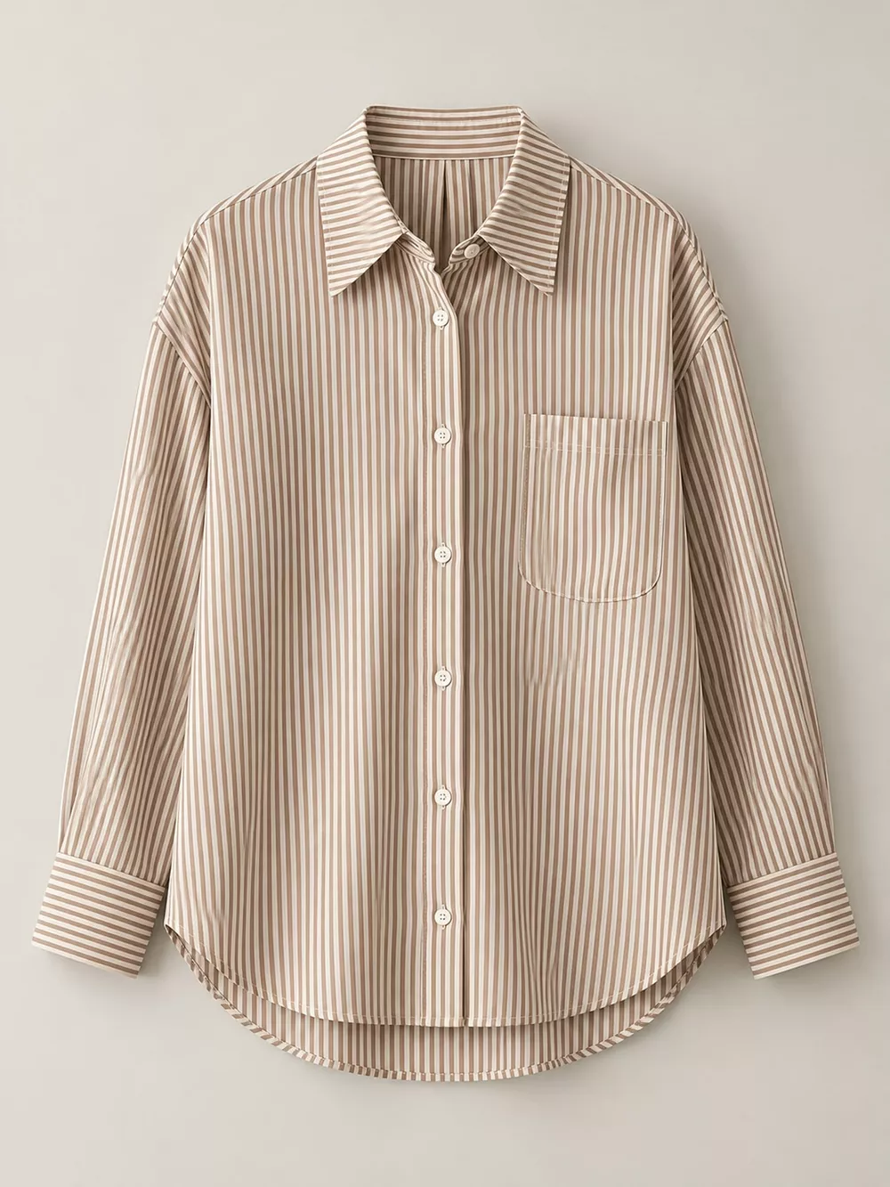 Full Size Striped Button-Down Long Sleeve Shirt Plus Size, image 43