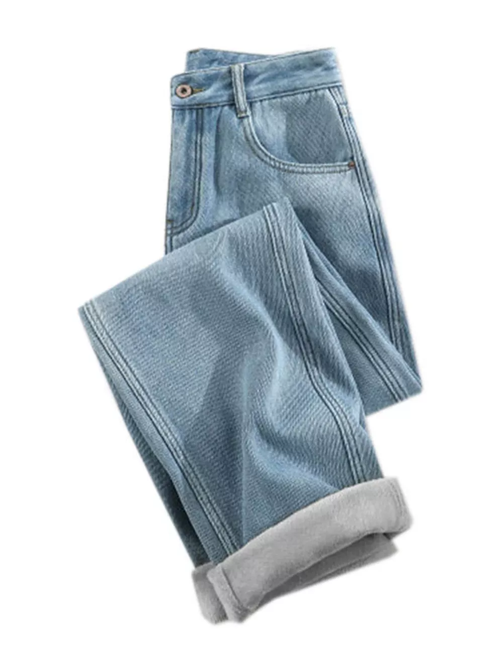 High-Waisted Vintage Wash Wide-Leg Jeans, image 4