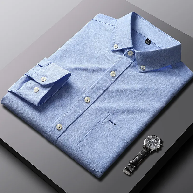 Men's Plus Size Button Down Long Sleeve Shirt, image 4