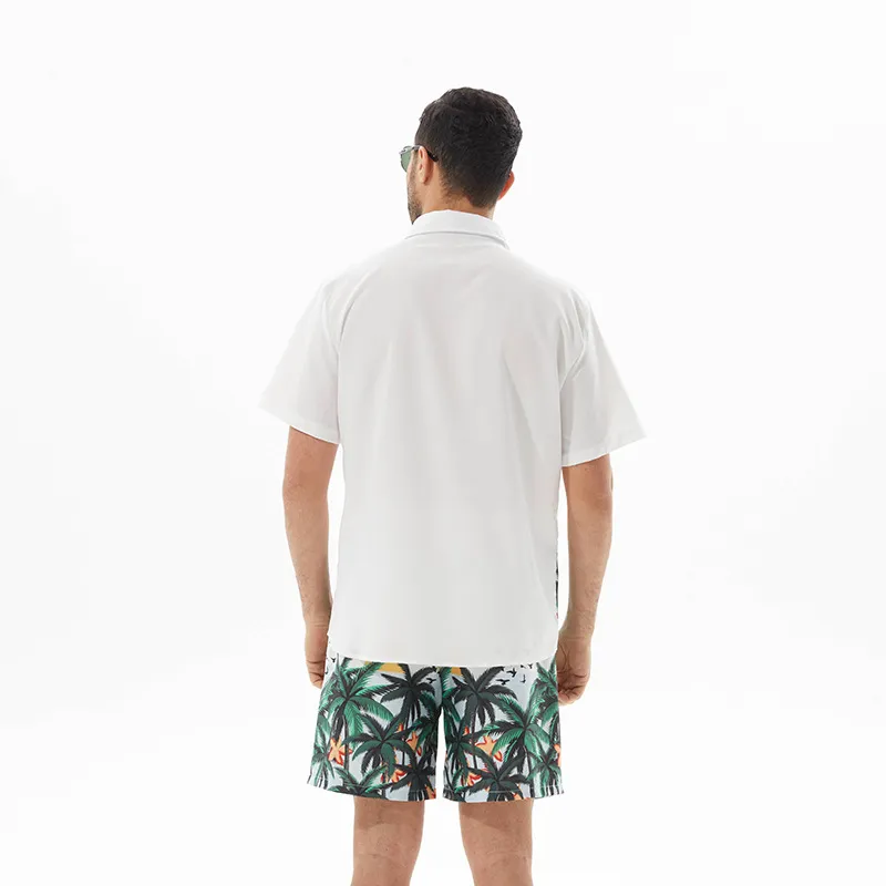 Men's Full Size Printed Short Sleeve Shirt and Shorts Set Plus Size, image 2