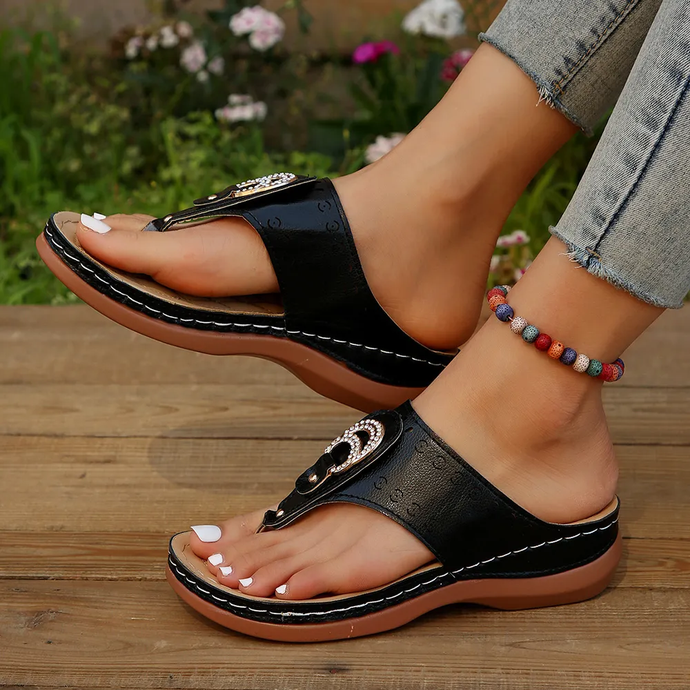 Toe Post Wedge Sandals, image 11