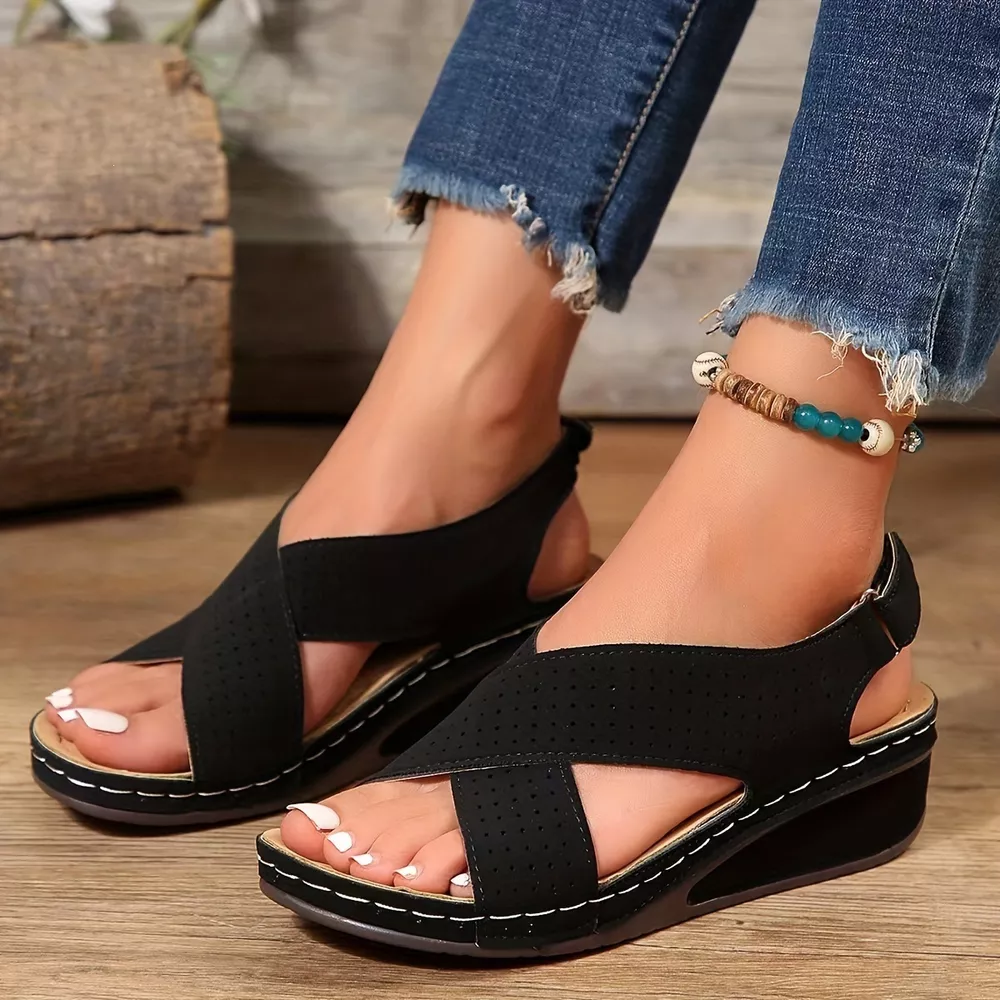 Open Toe Wedge Sandals, image 3