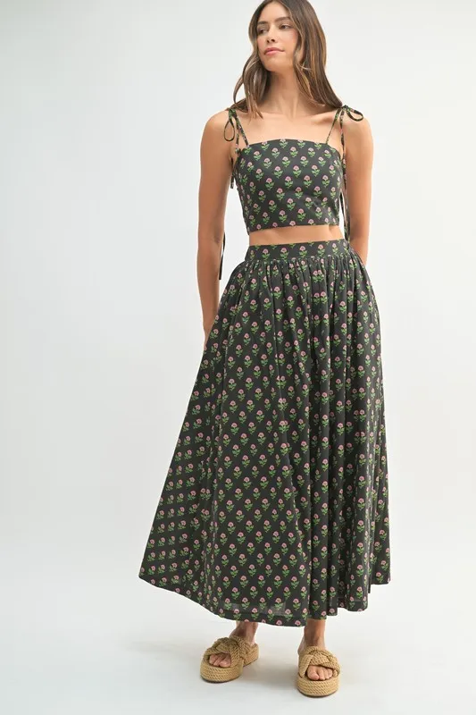 Floral Crop Top and Skirt Set, image 12