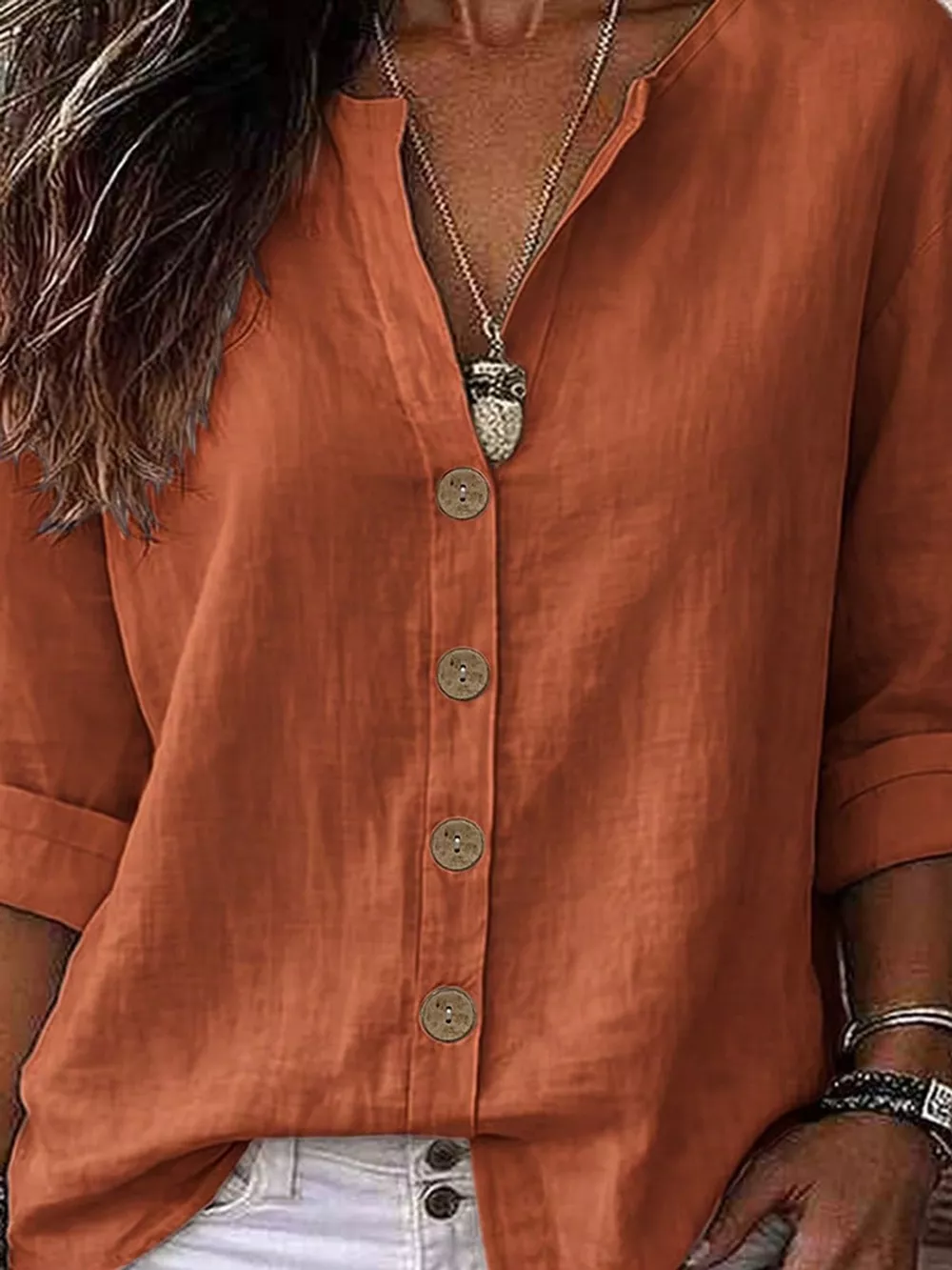 Notched Button Down Shirt, image 6