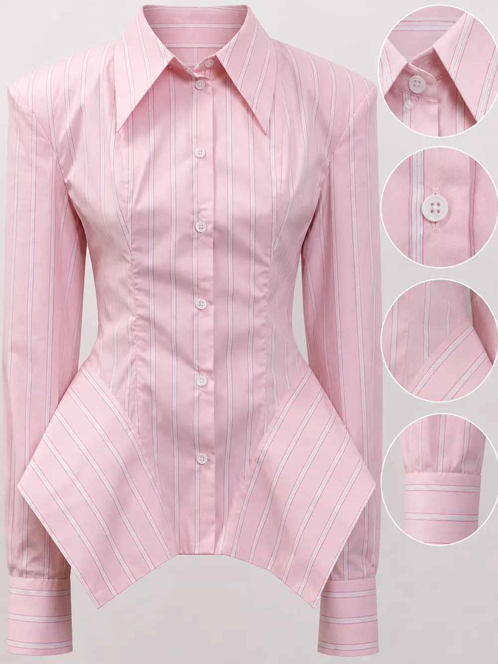 Striped Button Up Long Sleeve Shirt, image 4