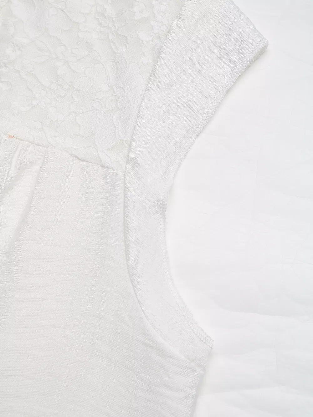Lace Trim Notched Blouse, image 9