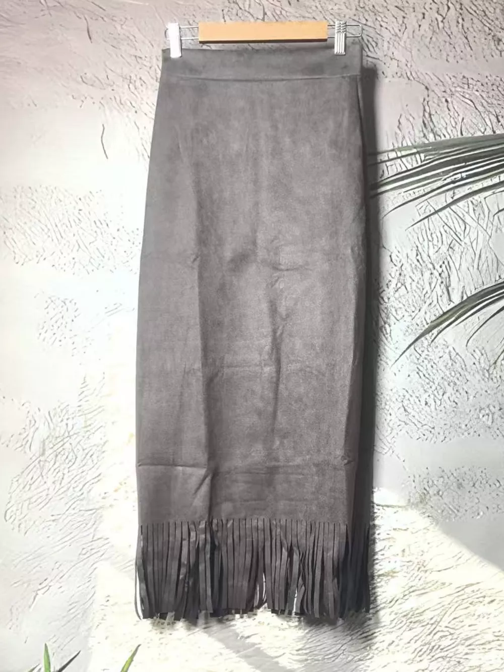High-Waisted Fringe Midi Skirt, image 18