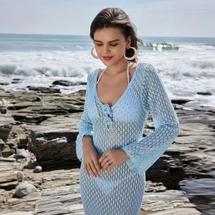 Ribbed Knit Long Sleeve Romper, image 5