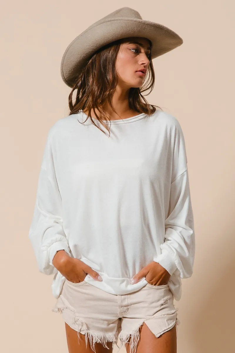 Loop Terry Pull Over With Cut Edge Band, image 5