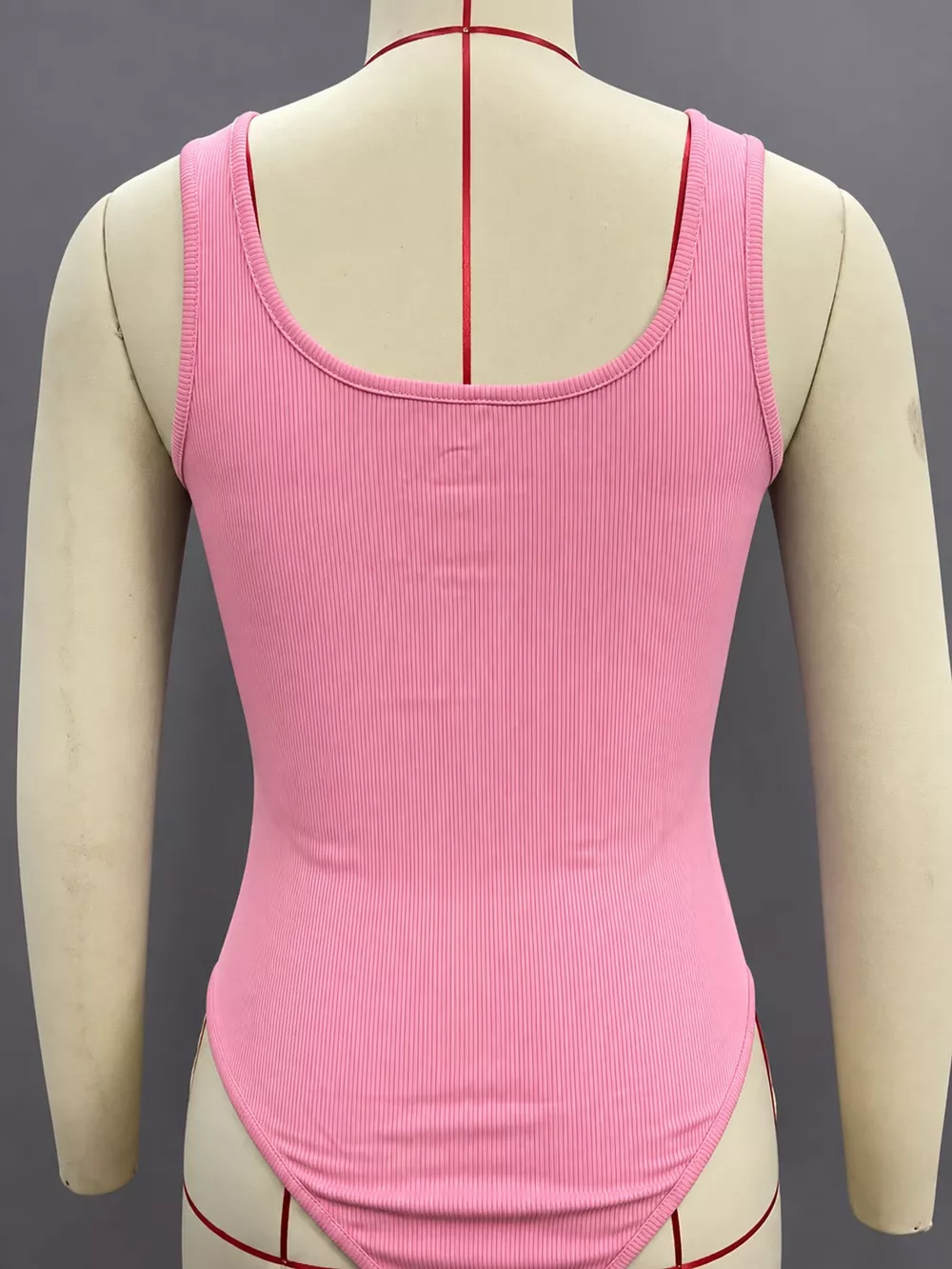 Full Size Ribbed Knit Sleeveless Scoop Neck Bodysuit Plus Size, image 25