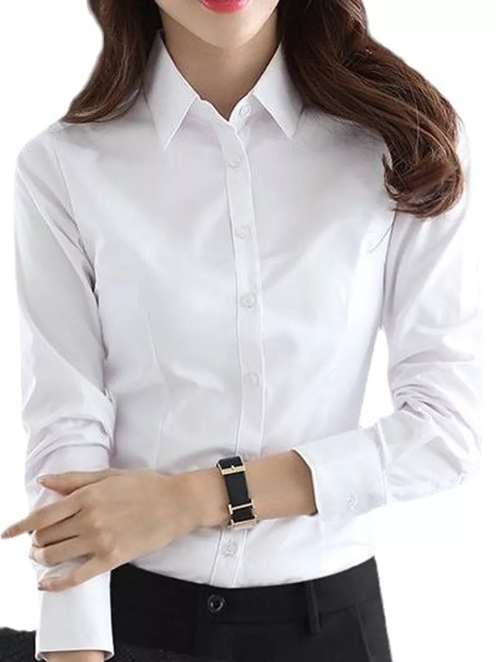 Full Size Classic Slim-Fit Button-Down Shirt Plus Size, image 3