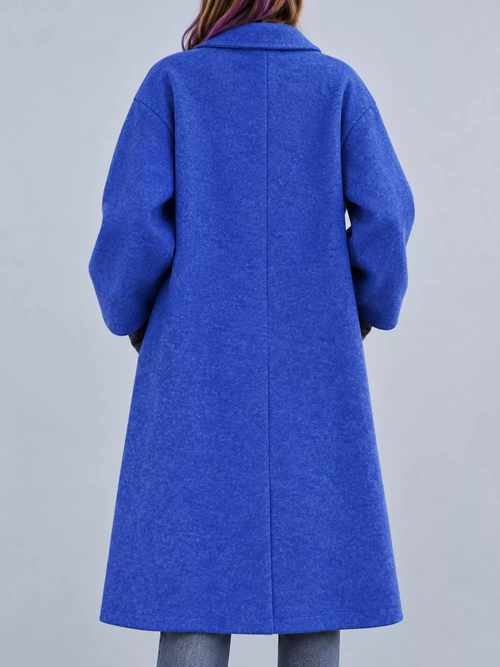 Full Size Lapel Collar One Button Coat Plus Size, image 21