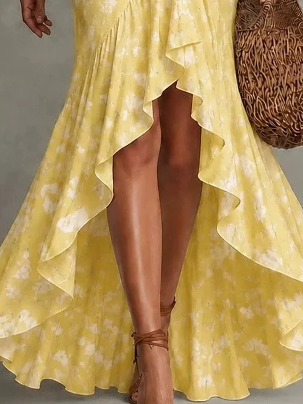 High-Low Ruffled Maxi Dress, image 10