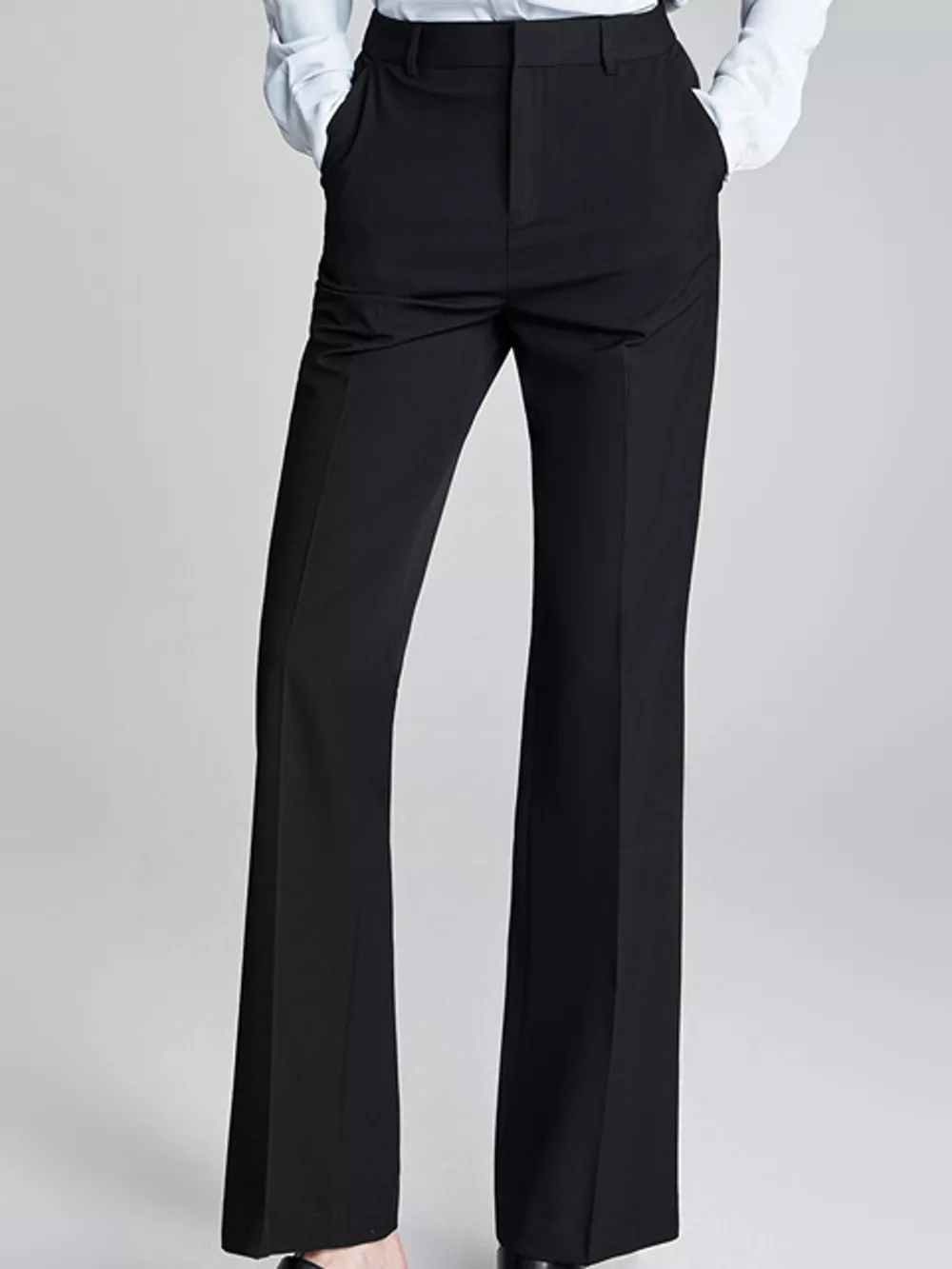 High-Waisted Straight-Leg Pants